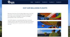 Desktop Screenshot of hotairballoonflights.com
